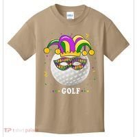 Mardi Gras Golf Costume Mardi Gras Jester Hat Golf Lover Kids T-Shirt thumb 0