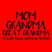 Mom Grandma Great Grandma I Just Keep Getting Better Cool Gift Santa Hat thumb 1