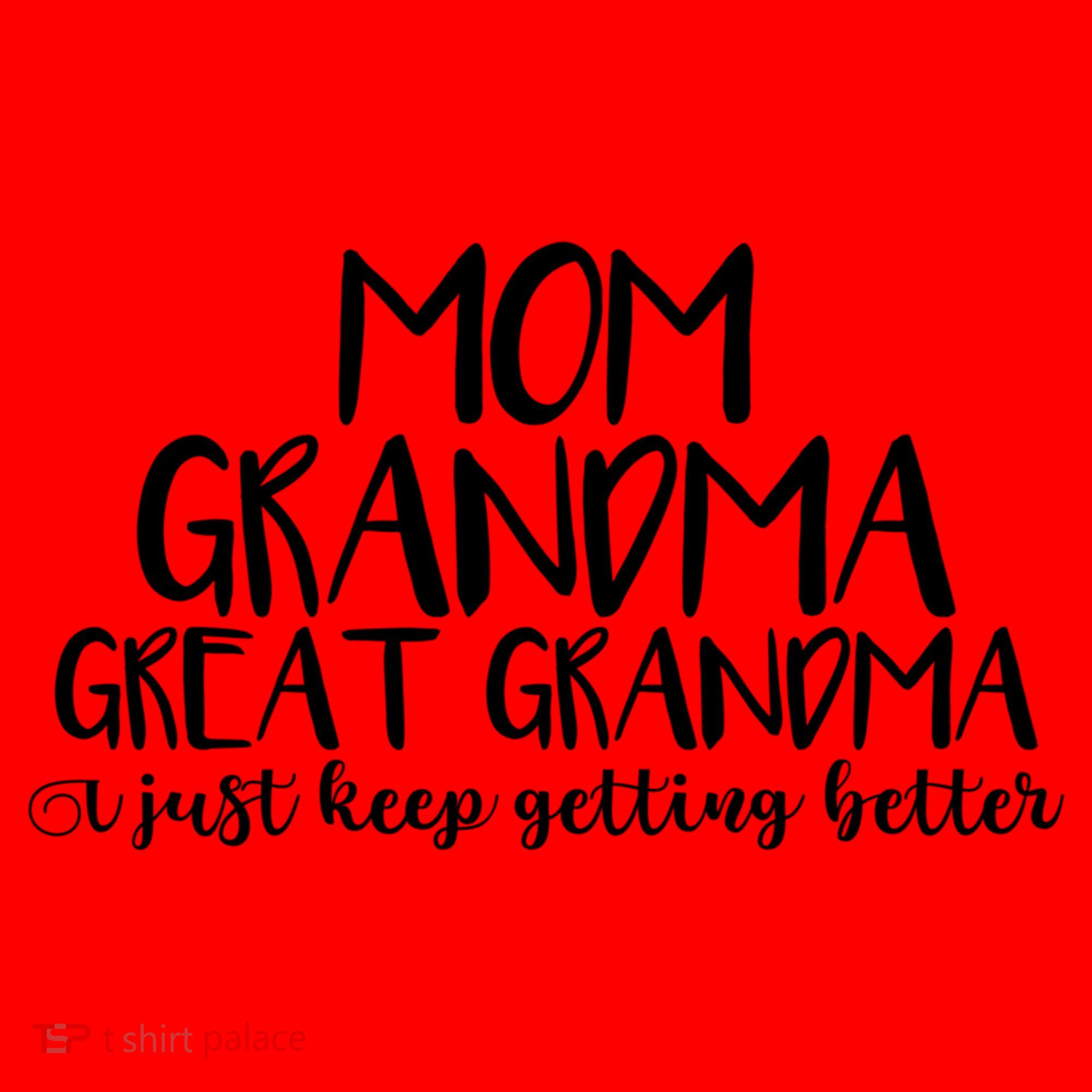 Mom Grandma Great Grandma I Just Keep Getting Better Cool Gift Santa Hat