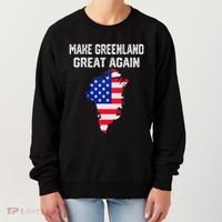 Make Greenland Great Again American Flag Usa Women's Sweatshirt thumb 0