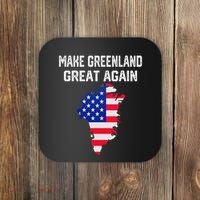 Make Greenland Great Again American Flag Usa Coaster thumb 0