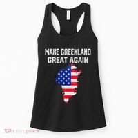 Make Greenland Great Again American Flag Usa Women's Tank Top thumb 0
