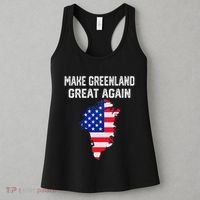 Make Greenland Great Again American Flag Usa Women's Tank Top thumb 3