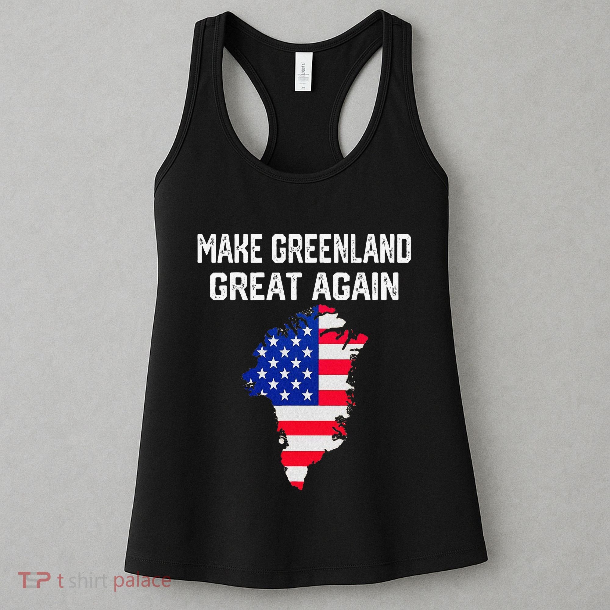 Make Greenland Great Again American Flag Usa Women's Tank Top