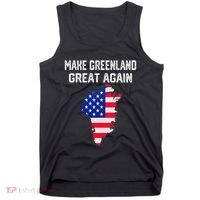 Make Greenland Great Again American Flag Usa Tank Top thumb 0