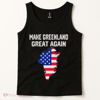 Make Greenland Great Again American Flag Usa Tank Top thumb 2