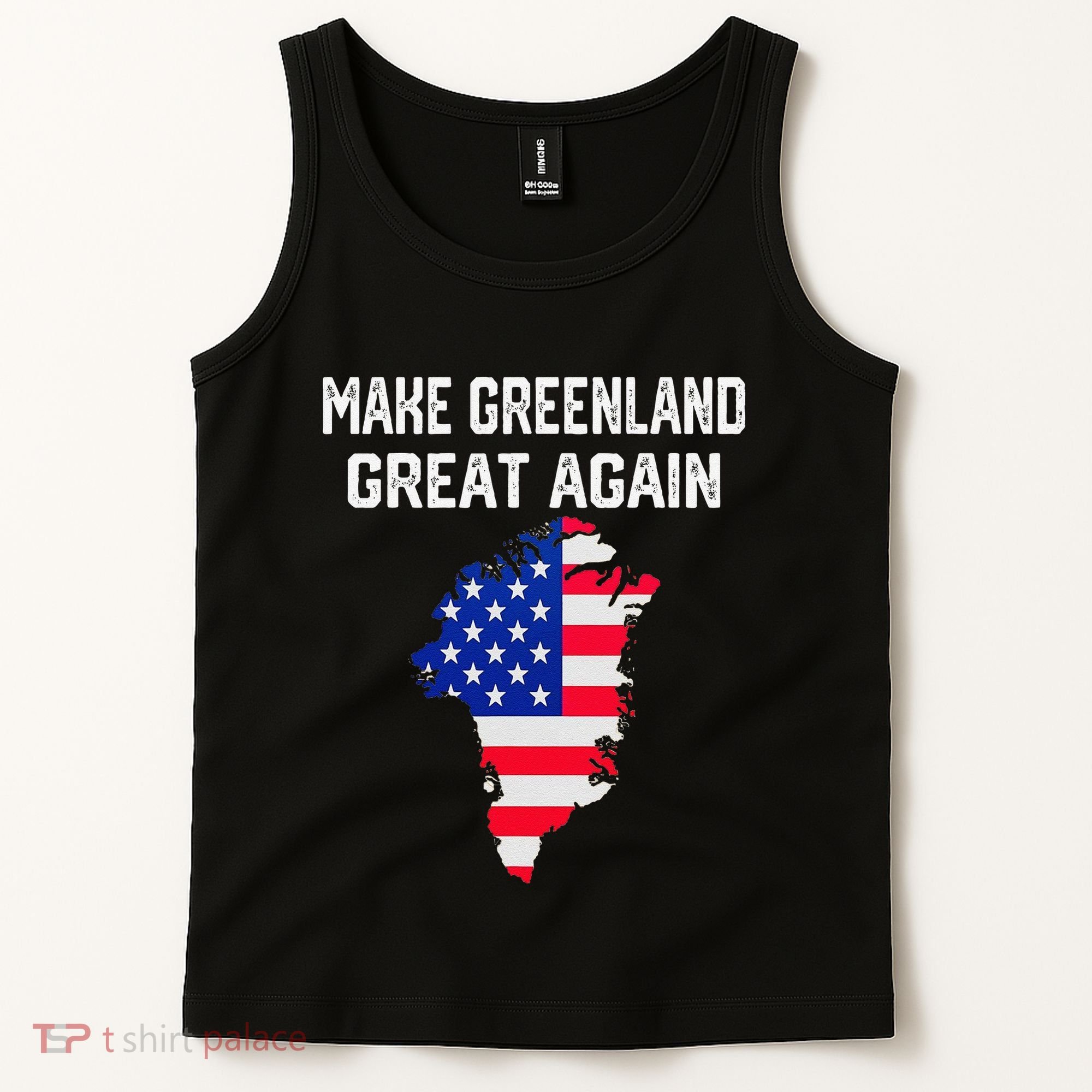 Make Greenland Great Again American Flag Usa Tank Top