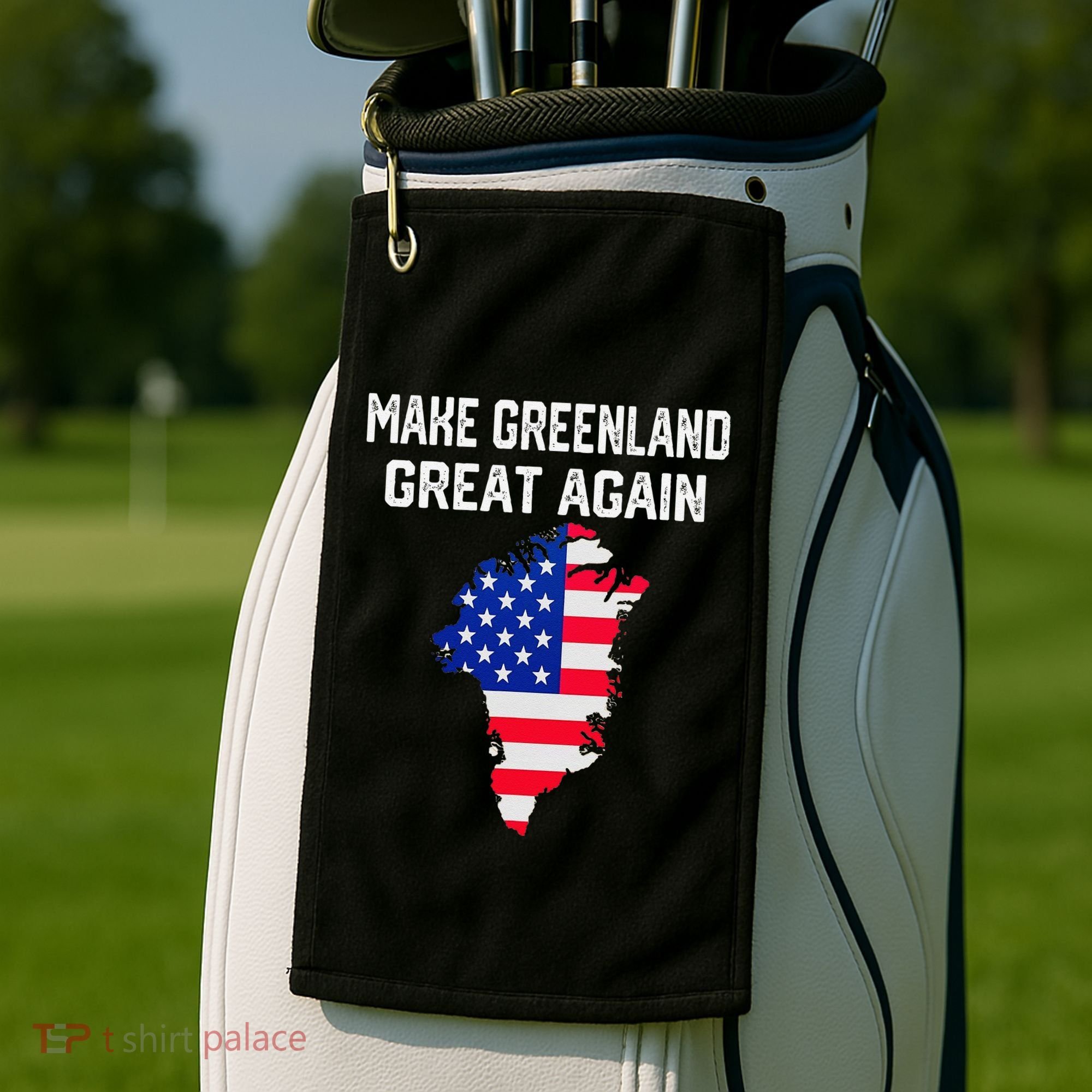 Make Greenland Great Again American Flag Usa Golf Towel