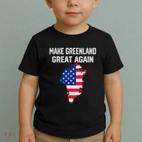 Make Greenland Great Again American Flag Usa Toddler T-Shirt thumb 2
