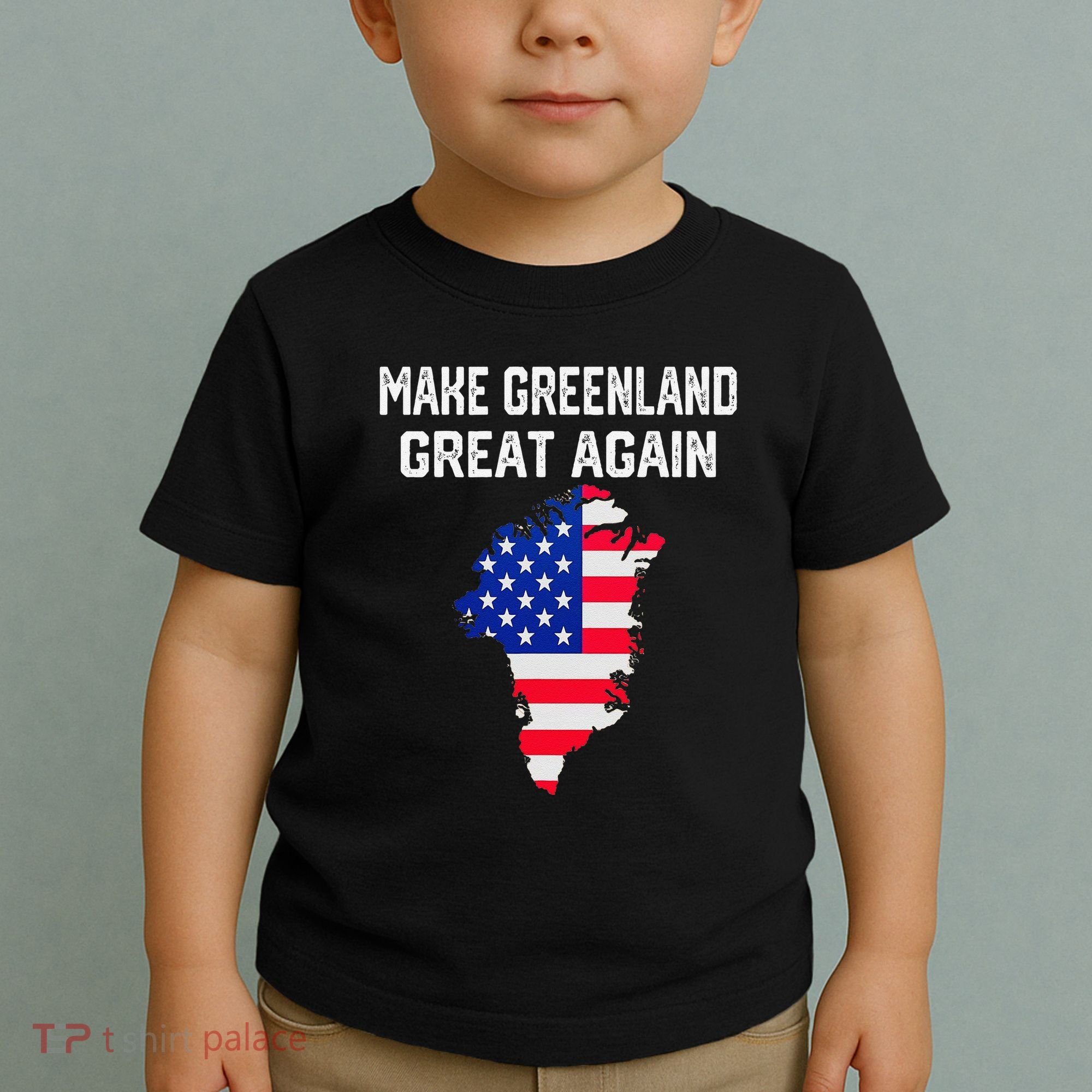 Make Greenland Great Again American Flag Usa Toddler T-Shirt