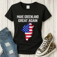 Make Greenland Great Again American Flag Usa Women's T-Shirt thumb 3
