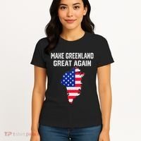 Make Greenland Great Again American Flag Usa Women's T-Shirt thumb 4