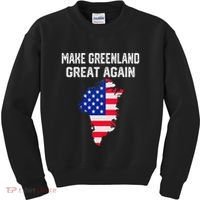 Make Greenland Great Again American Flag Usa Kids Sweatshirt thumb 0