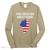 Make Greenland Great Again American Flag Usa Long Sleeve Shirt thumb 0