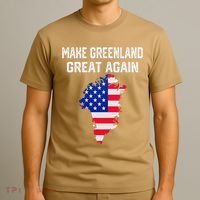 Make Greenland Great Again American Flag Usa T-Shirt thumb 3
