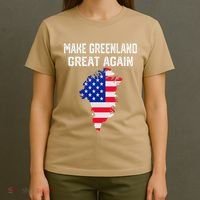 Make Greenland Great Again American Flag Usa T-Shirt thumb 4