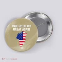 Make Greenland Great Again American Flag Usa Button thumb 0