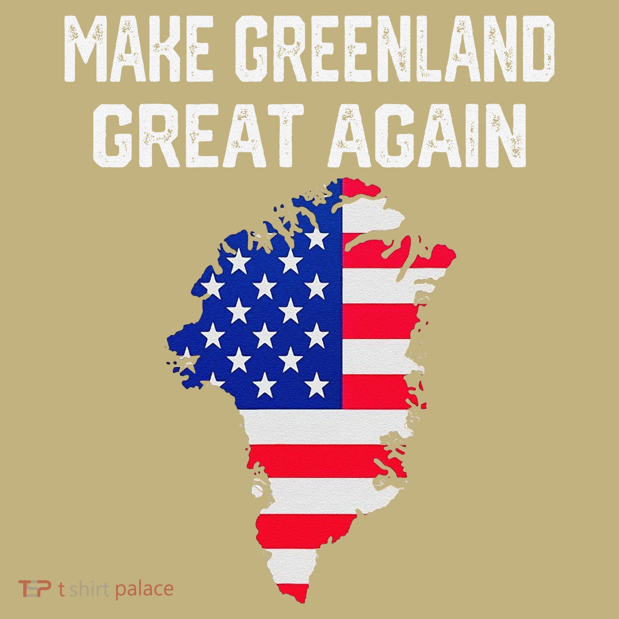 Make Greenland Great Again American Flag Usa Kids T-Shirt
