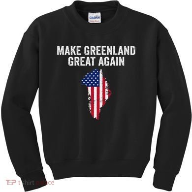Make Greenland Great Again Trump Meme Gift Kids Sweatshirt
