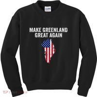 Make Greenland Great Again Trump Meme Gift Kids Sweatshirt thumb 0