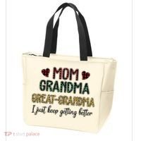 Mom Grandma Great Grandma I Just Keep Getting Better Leopard Tote Bag thumb 3