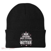 Mom Grandma Great Grandma, I Just Keep Getting Better Beanie thumb 0
