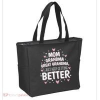 Mom Grandma Great Grandma, I Just Keep Getting Better Tote Bag thumb 2