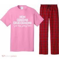 Mom Grandma Great Grandma I Keep Getting Better Mom Pajama Set thumb 0