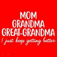 Mom Grandma Great Grandma I Keep Getting Better Mom Santa Hat thumb 1