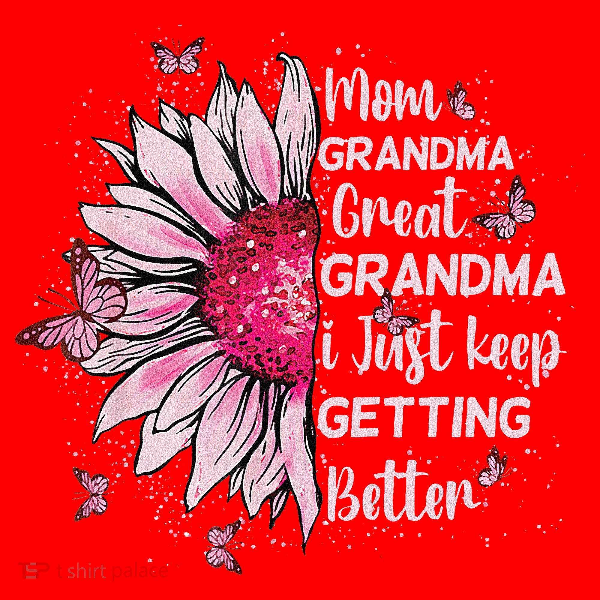 Mom Grandma Great Grandma I Just Keep Getting Better Mother Santa Hat