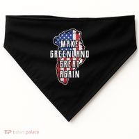 Make Greenland Great Again 51st State Usa Flag Retro Meaningful Gift USA-Made Doggie Bandana thumb 0