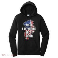 Make Greenland Great Again 51st State Usa Flag Retro Meaningful Gift Women's Hoodie thumb 0