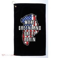 Make Greenland Great Again 51st State Usa Flag Retro Meaningful Gift Golf Towel thumb 0