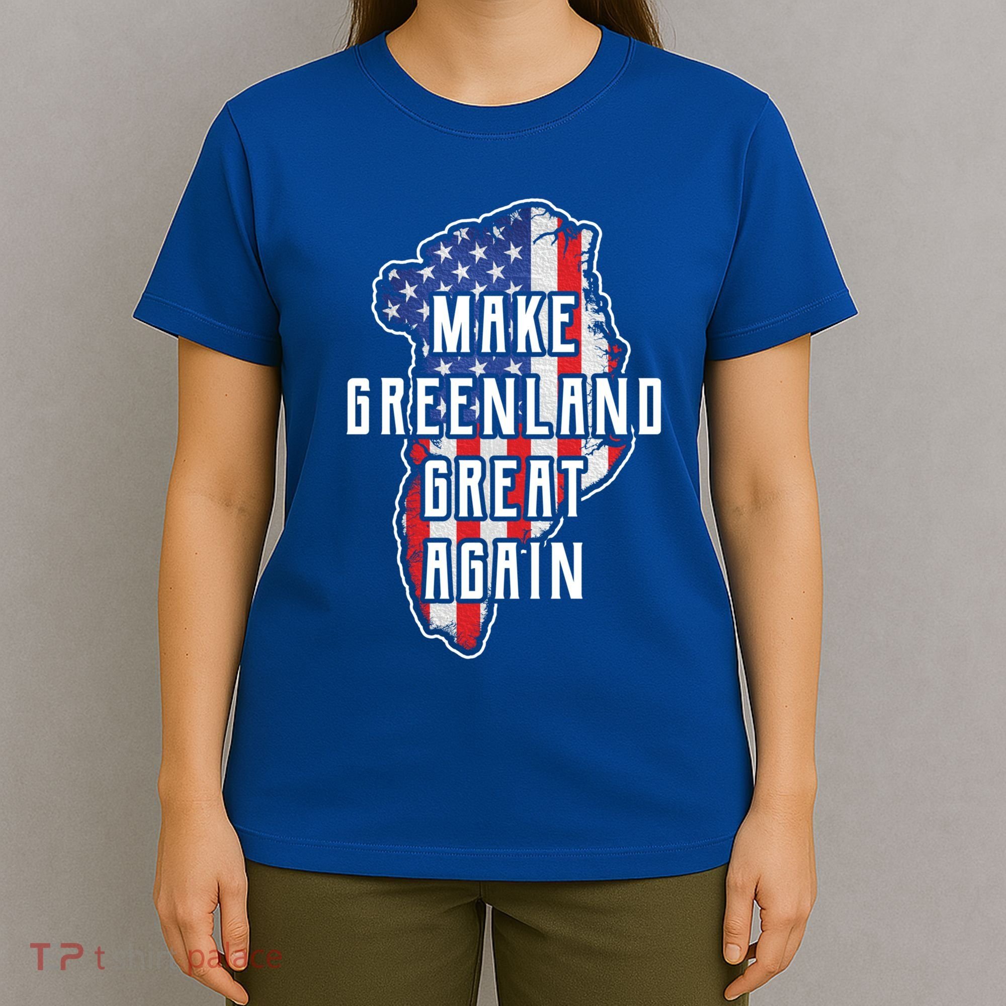 Make Greenland Great Again 51st State Usa Flag Retro Meaningful Gift T-Shirt
