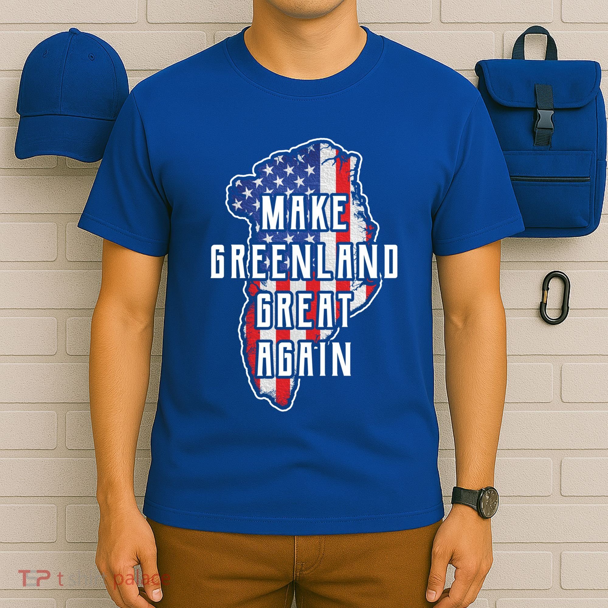 Make Greenland Great Again 51st State Usa Flag Retro Meaningful Gift T-Shirt