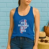 Make Greenland Great Again 51st State Usa Flag Retro Meaningful Gift Women's Tank Top thumb 2