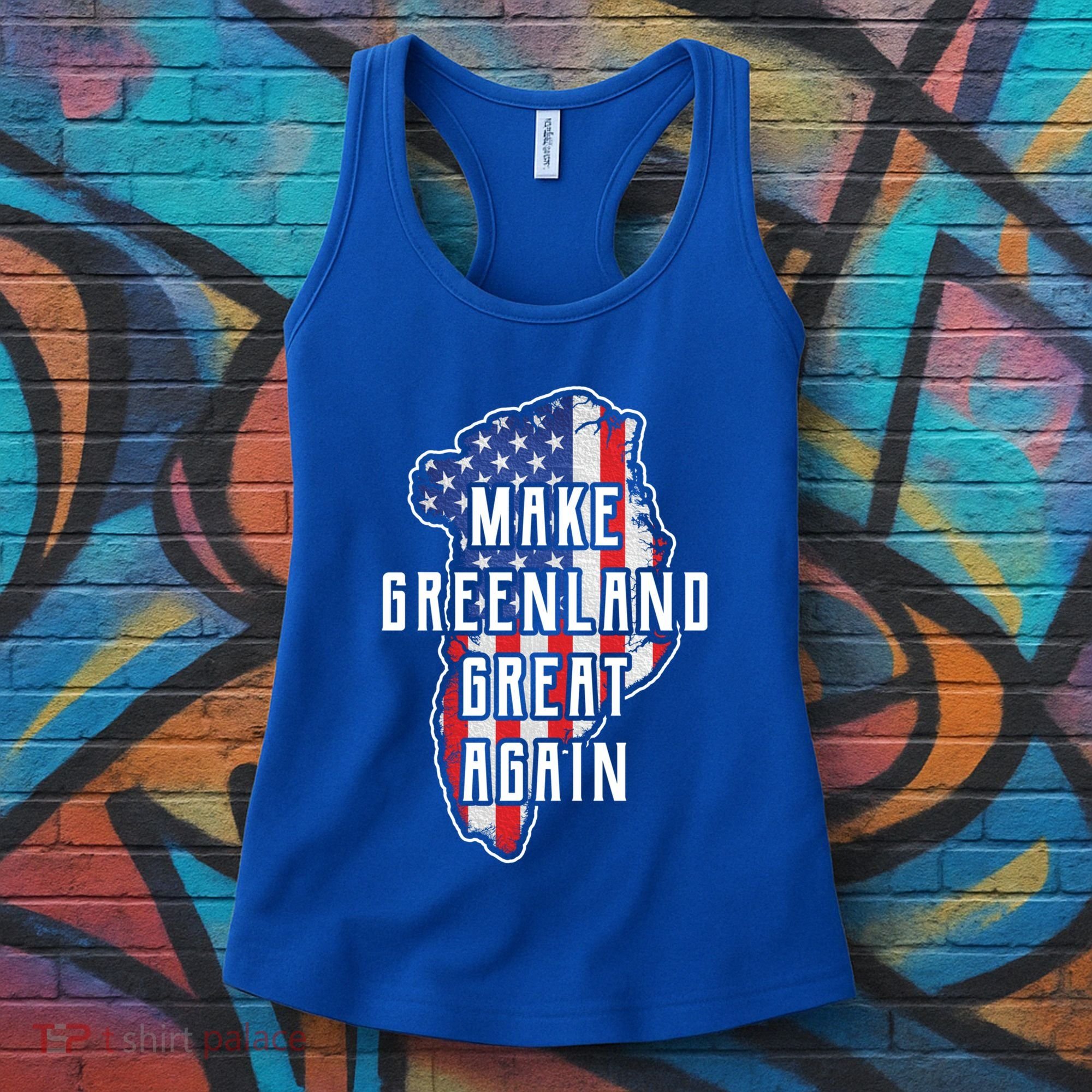 Make Greenland Great Again 51st State Usa Flag Retro Meaningful Gift Women's Tank Top