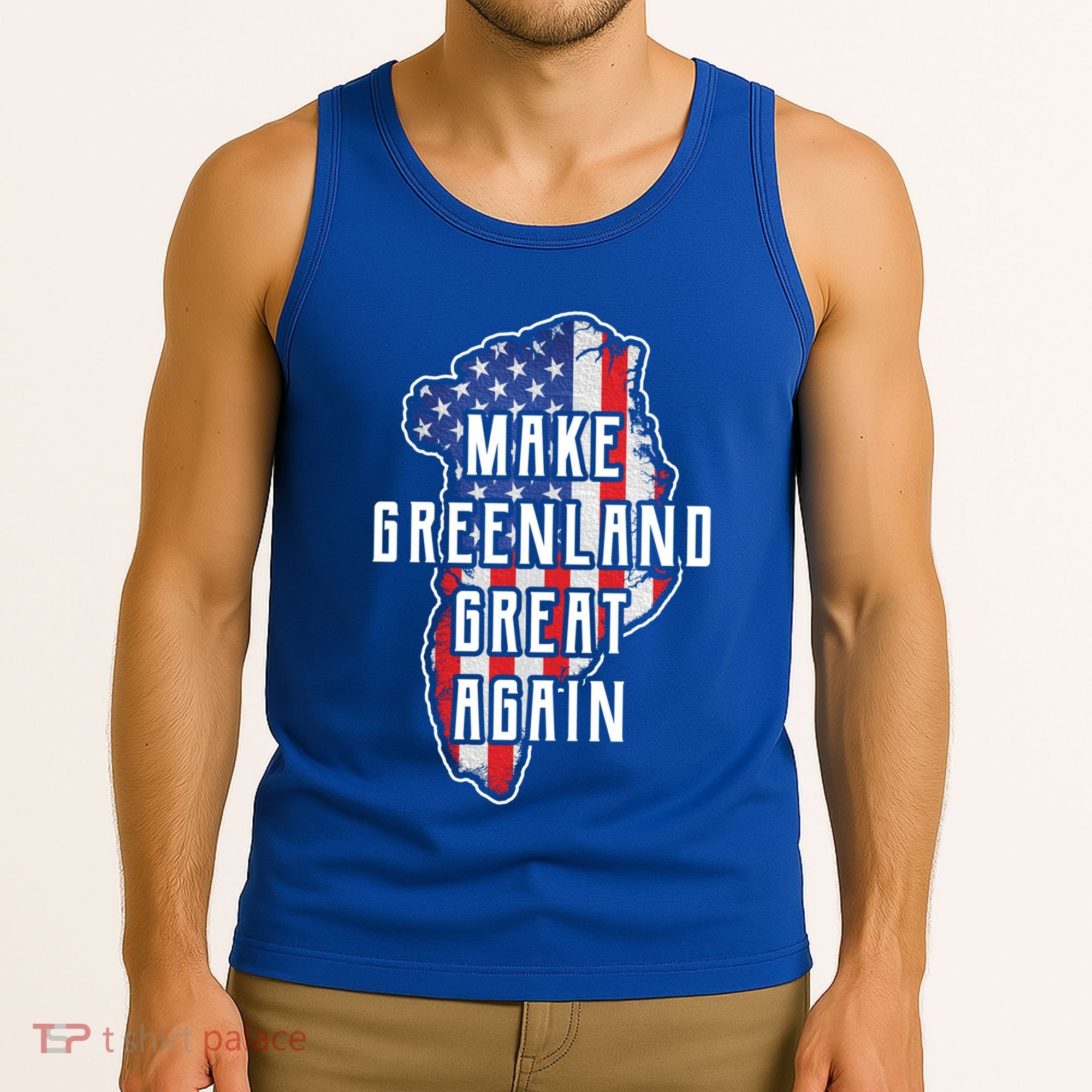 Make Greenland Great Again 51st State Usa Flag Retro Meaningful Gift Tank Top