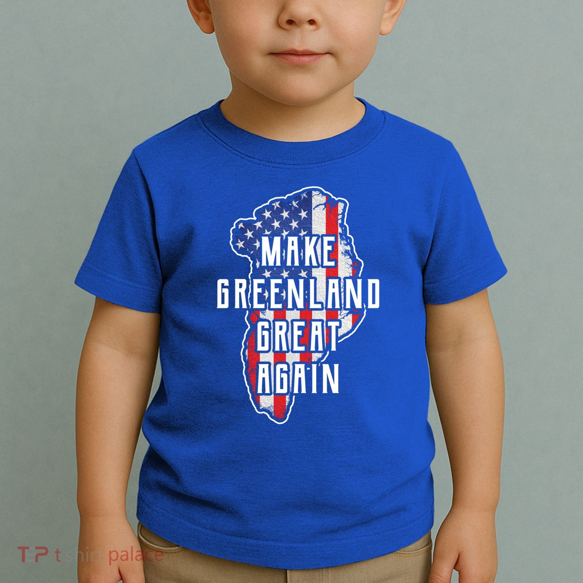 Make Greenland Great Again 51st State Usa Flag Retro Meaningful Gift Toddler T-Shirt