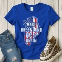 Make Greenland Great Again 51st State Usa Flag Retro Meaningful Gift Women's T-Shirt thumb 3