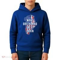 Make Greenland Great Again 51st State Usa Flag Retro Meaningful Gift Kids Hoodie thumb 4