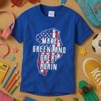 Make Greenland Great Again 51st State Usa Flag Retro Meaningful Gift Kids T-Shirt thumb 3