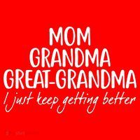 Mom Grandma Great Grandma I Just Keep Getting Better Santa Hat thumb 1