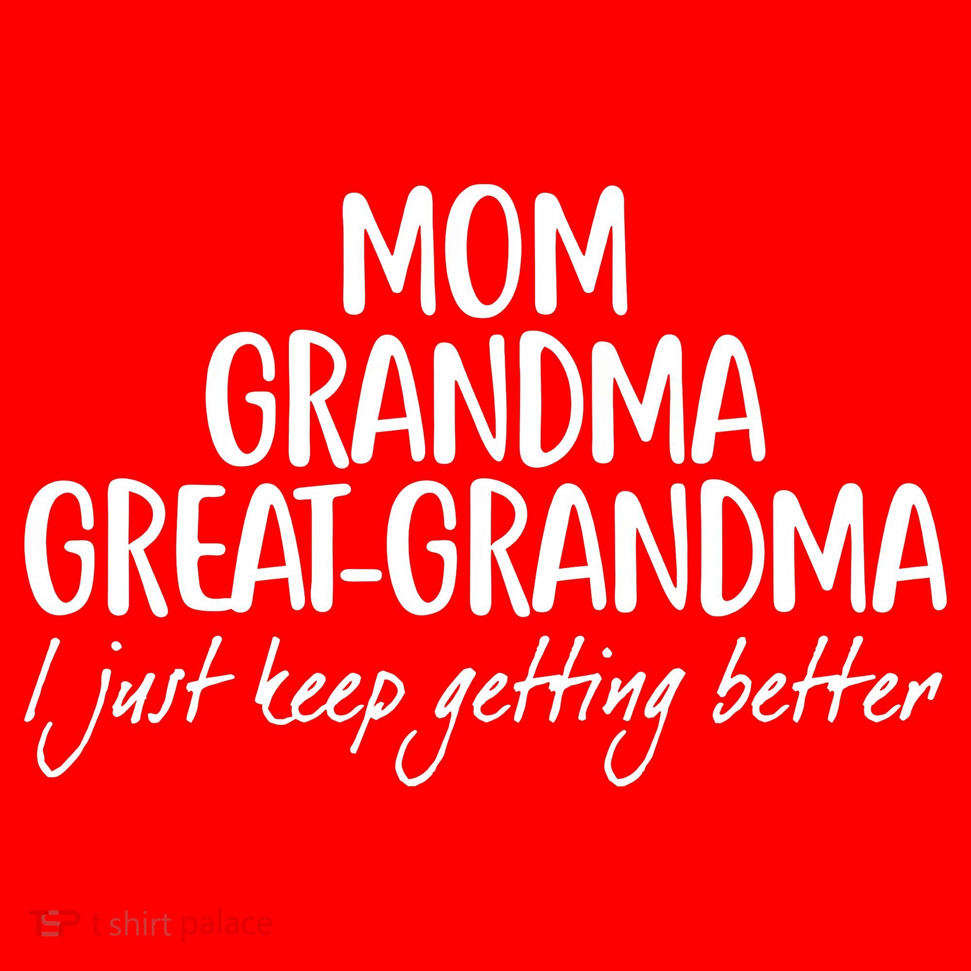 Mom Grandma Great Grandma I Just Keep Getting Better Santa Hat