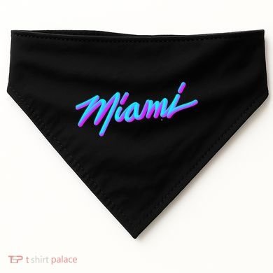Miami Great Gift Vaperwave Synthwave 80s Style Retro Design Cool Gift USA-Made Doggie Bandana