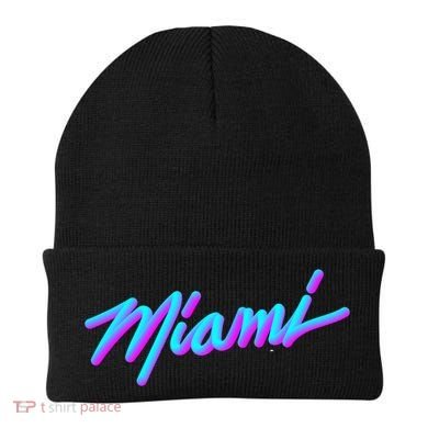 Miami Great Gift Vaperwave Synthwave 80s Style Retro Design Cool Gift Beanie