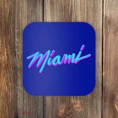 Miami Great Gift Vaperwave Synthwave 80s Style Retro Design Cool Gift Coaster