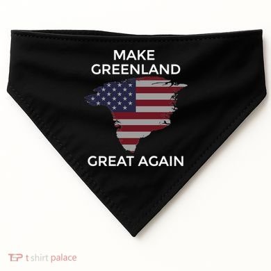 Make Greenland Great Again American Flag Gift USA-Made Doggie Bandana