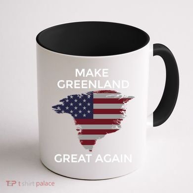 Make Greenland Great Again American Flag Gift Coffee Mug back