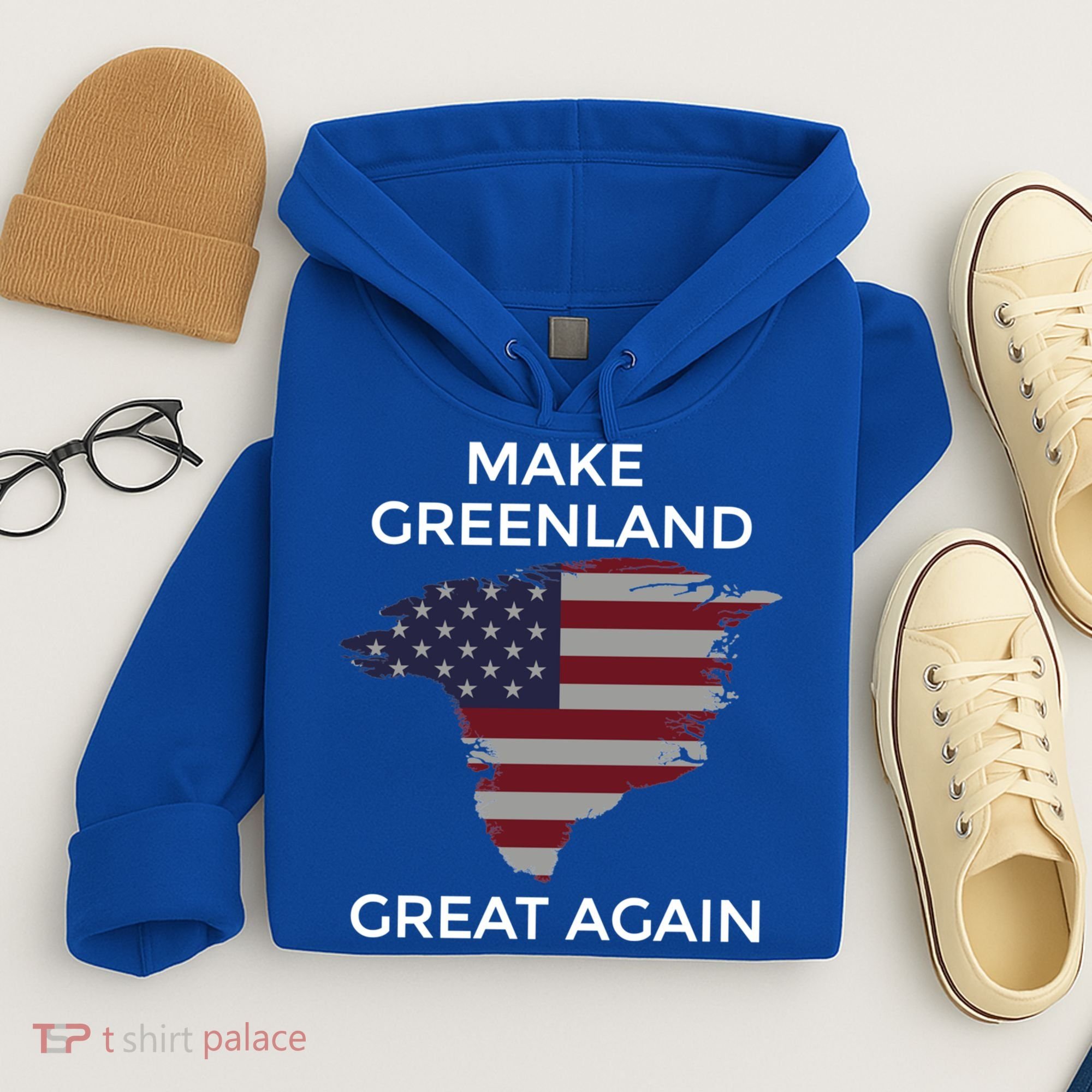 Make Greenland Great Again American Flag Gift Hoodie